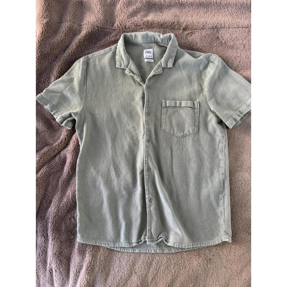 Zara Relaxed Fit Short Sleeve Shirt